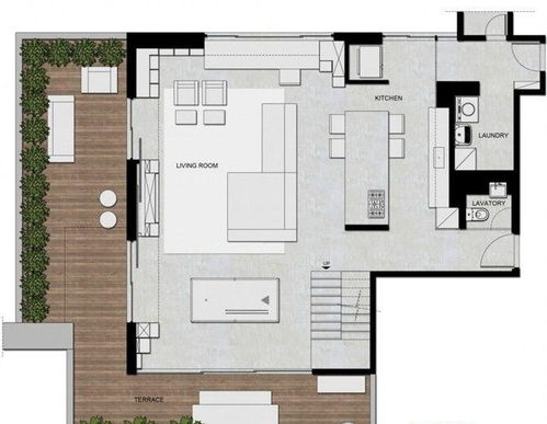 复式公寓平面方案设计